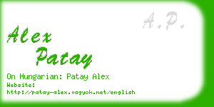 alex patay business card